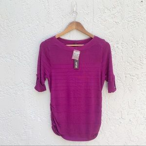 Apt 9 three quarter sleeve purple sweater size m